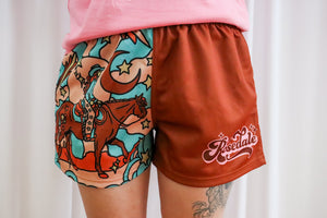 Cosmic Cowgirl shorts with zips